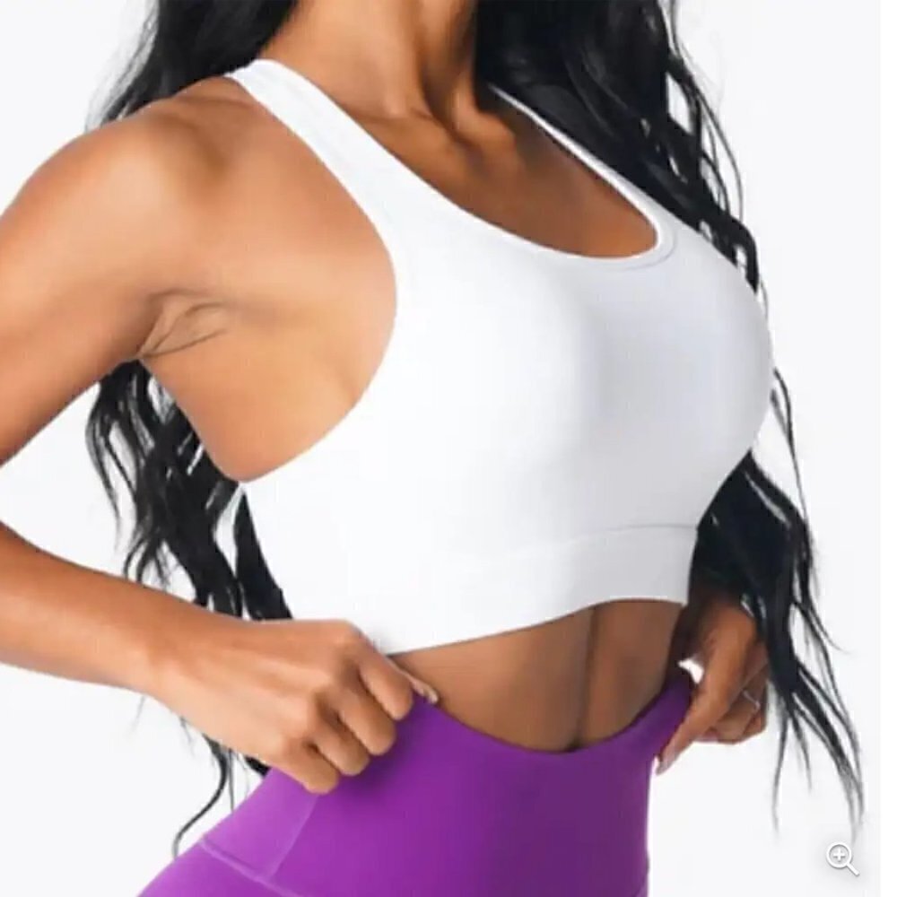 NVGTN Trio Strappy Athletic Sports Bra | color White | size XS - Picture 3 of 7